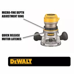 DEWALT 2-1/4 HP 12 Amp Electronic Variable Speed Fixed Base Router with Soft Start thumbnail 2