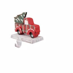 Glitzhome Red Car and Truck Wooden/Metal Stocking Holders, Set of 2 thumbnail 8