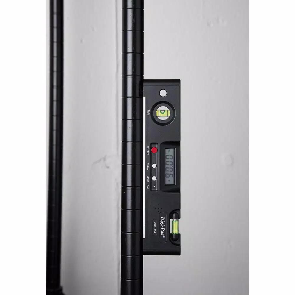 Digi-Pas DWL-200 7.9 in. Digital Torpedo Level with Magnetic Base and Protractor Angle Gauge