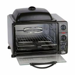 Elite Platinum 8-in-1 Multifunction Convection Toaster Oven Broiler with Rotisserie, 1500W, Black thumbnail 1