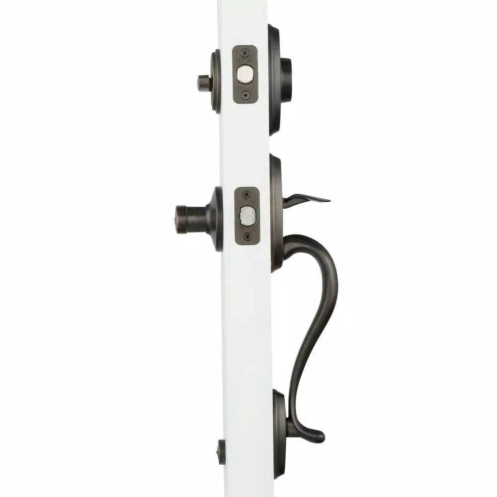Kwikset Shelburne Single Cylinder Door Handleset with Lido Lever, Venetian Bronze