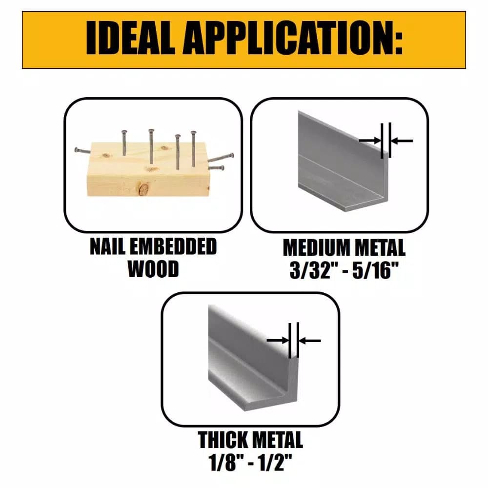 DEWALT 12 in. 6 TPI Bi-Metal Taper Back Reciprocating Saw Blade, 5-Pack