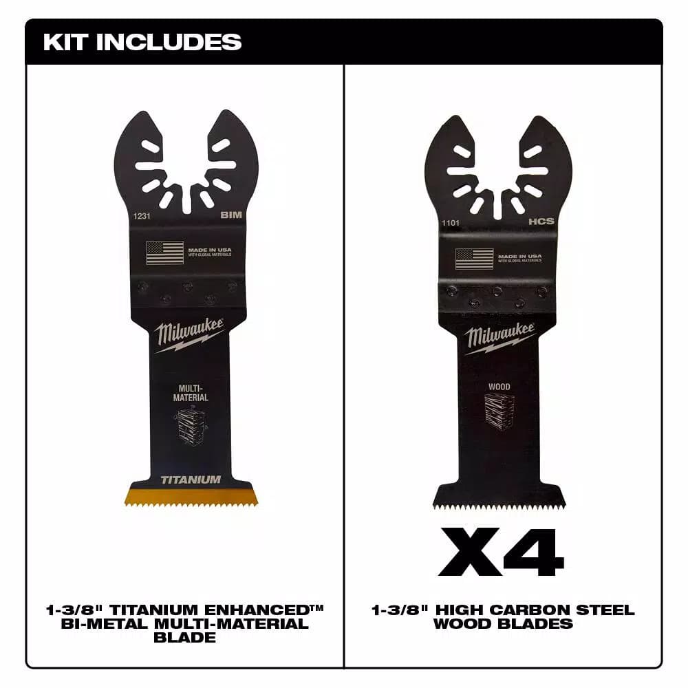 Milwaukee OPEN-LOK 5-Piece Oscillating Multi-Tool Blade Variety Pack