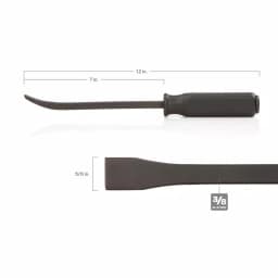 TEKTON 12 in. Angled Tip Pry Bar with Steel Striking Cap thumbnail 4