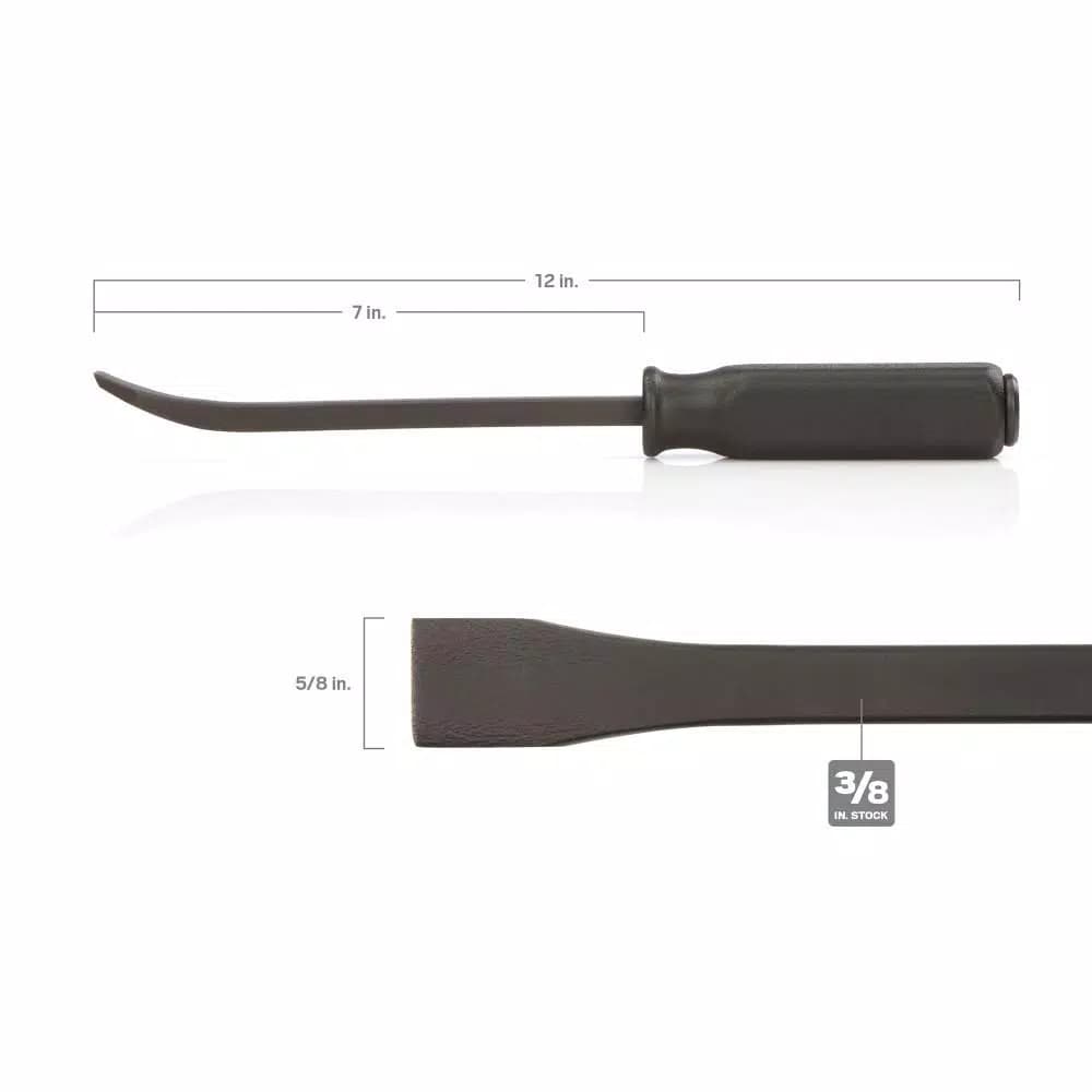 TEKTON 12 in. Angled Tip Pry Bar with Steel Striking Cap