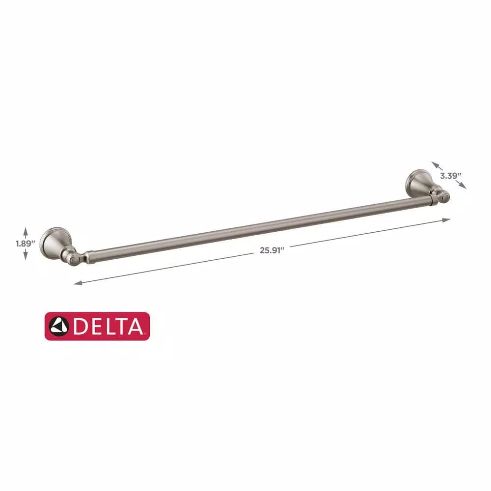 Delta Woodhurst 24 in. Stainless Steel Towel Bar, Zinc Die Cast Construction