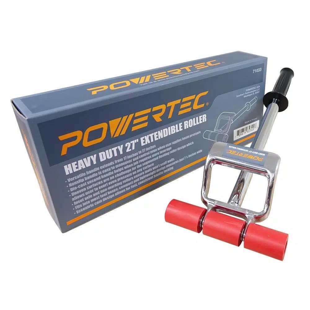 POWERTEC 27 in. Heavy-Duty Extendable Roller for Wall and Floor Coverings