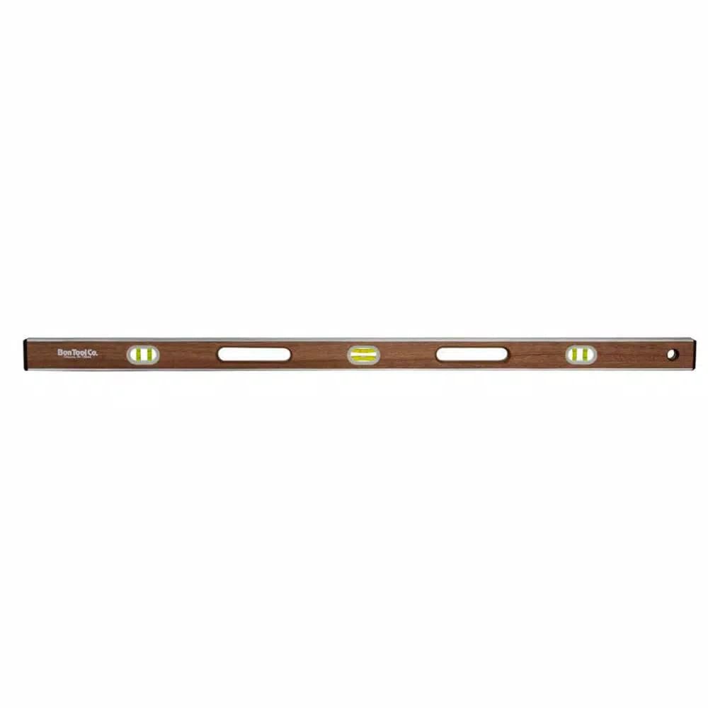 Bon Tool 48 in. Aluminum I-Beam Level with Mahogany Inlay and Hand Holes