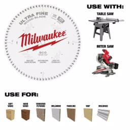 Milwaukee 10 in. 80-Tooth Ultra Fine Finish Circular Saw Blade thumbnail 1