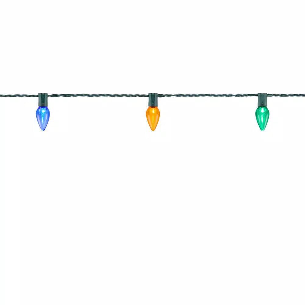 Home Accents Holiday 50 Light Super Bright C9 LED Multi-Color Smooth Constant On Light String (Set of 2)