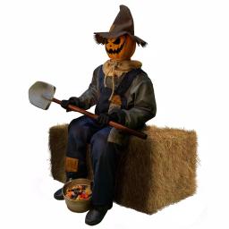 Unbranded Smiling Jack Animated Halloween Greeter - Motion & Sound Activated Monster Sculpture thumbnail 1