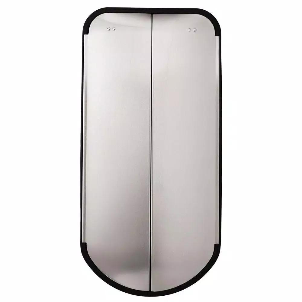 simplehuman 40L Butterfly Step-On Recycling Trash Can, Brushed Stainless Steel