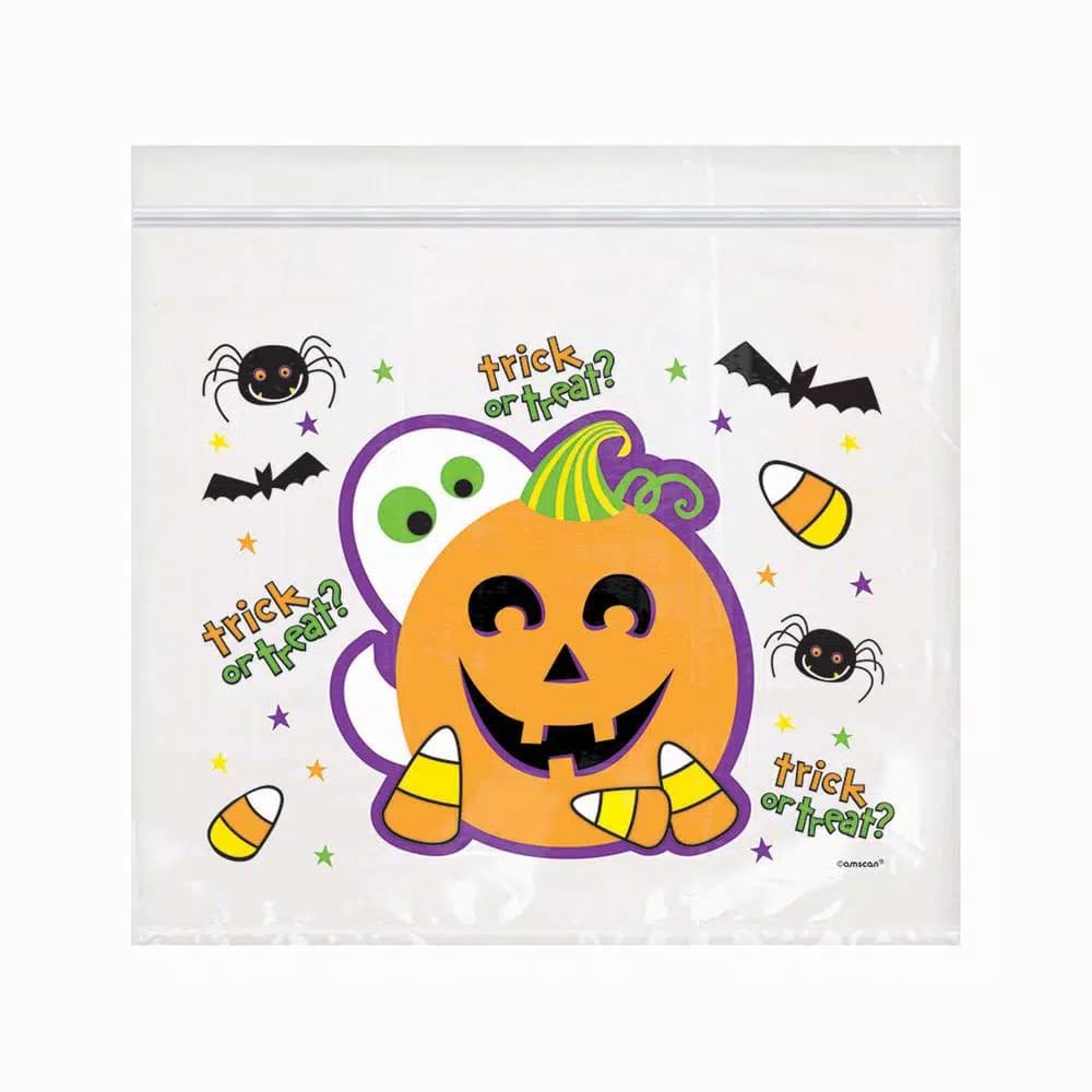 Amscan Halloween Re-Sealable Cello Bags, 6.5 x 7 in, 90 Count (3-Pack)