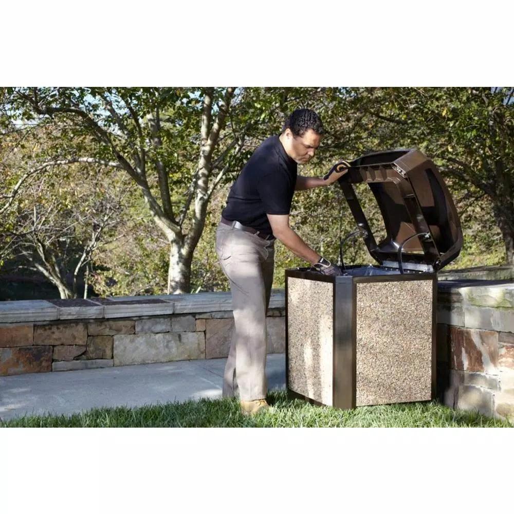 Rubbermaid Commercial Products Rubbermaid Commercial Landmark Series Stone River Rock Panels for 35 Gal. Containers (Case of 4)