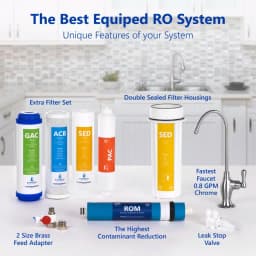 Express Water RO5DX 5-Stage Reverse Osmosis Water Filtration System - NSF Certified - Includes Faucet & Tank thumbnail 4