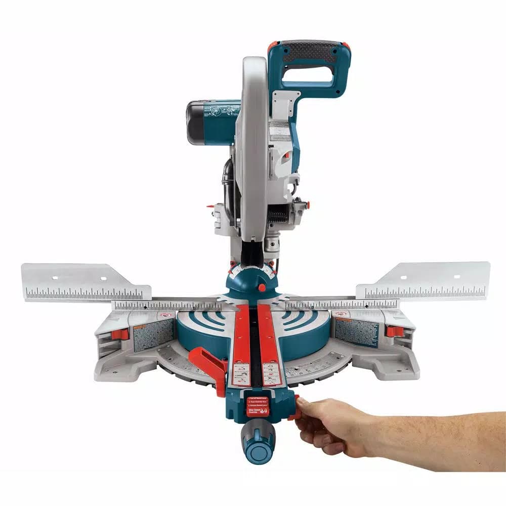 Bosch 12 in. 15 Amp Dual-Bevel Sliding Glide Miter Saw with 60 Tooth Blade