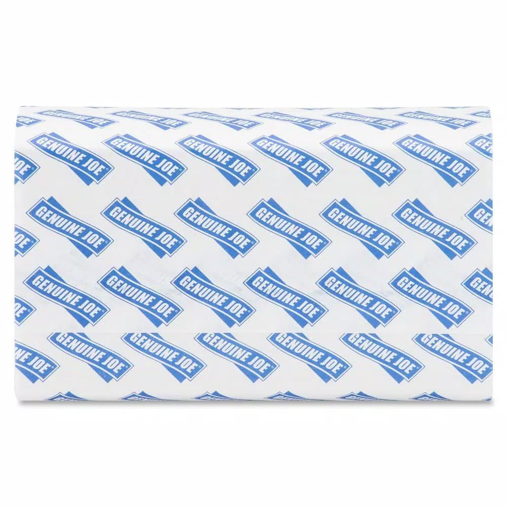 Genuine Joe 9.5 in. x 9.1 in. White Multi-Fold Paper Towels, 250 Sheets per Pack
