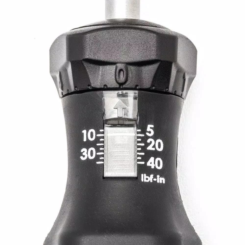 Husky 1/4 in. Hex Torque Screwdriver, 8-40 in-lbs, with Hard Plastic Storage Case