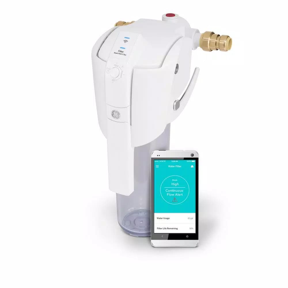 GE Smart Whole House Water Filtration System with Wi-Fi and Push-to-Connect Fittings