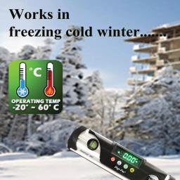 Digi-Pas DWL280PRO 9 in. IP67 Waterproof Digital Torpedo Level with LED Display and Magnetic V-Groove Base thumbnail 8