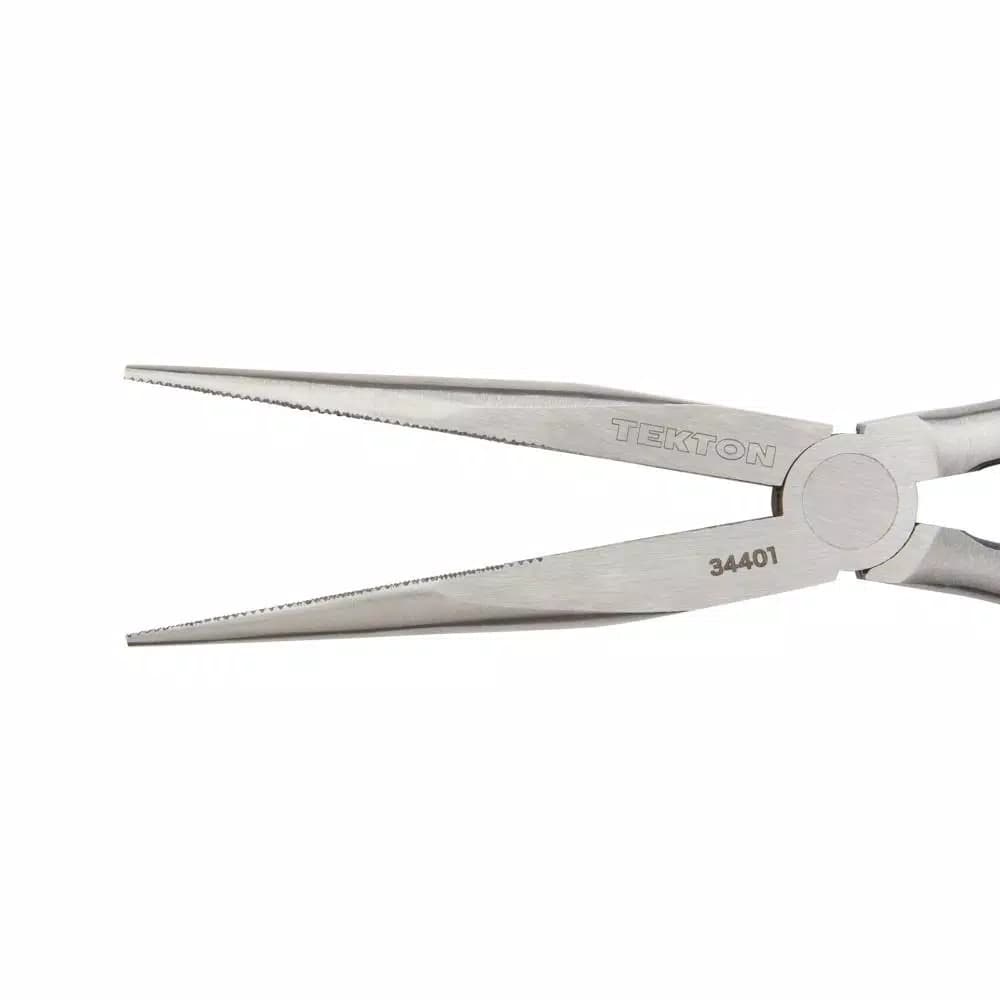 TEKTON 11 in. Long Reach Long Nose Pliers with Crosscut Teeth