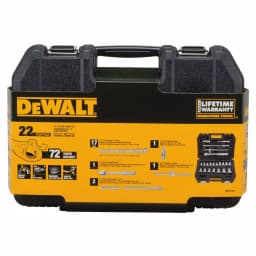 DEWALT 22-Piece 1/2 in. Drive Metric Socket Set with Ratchet and Accessories thumbnail 4