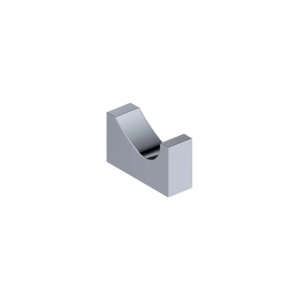 WS Bath Collections Kimono Single Robe and Towel Hook in Polished Chrome