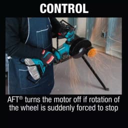 Makita 9 in. 36V X2 LXT Brushless Cordless Angle Grinder with AWS & Electric Brake thumbnail 9