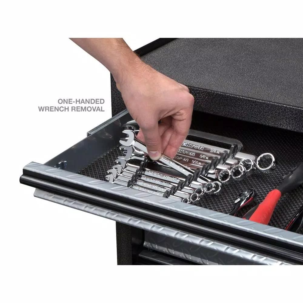 TEKTON 5 in. 9-Tool Store-and-Go Wrench Rack Keeper, Black