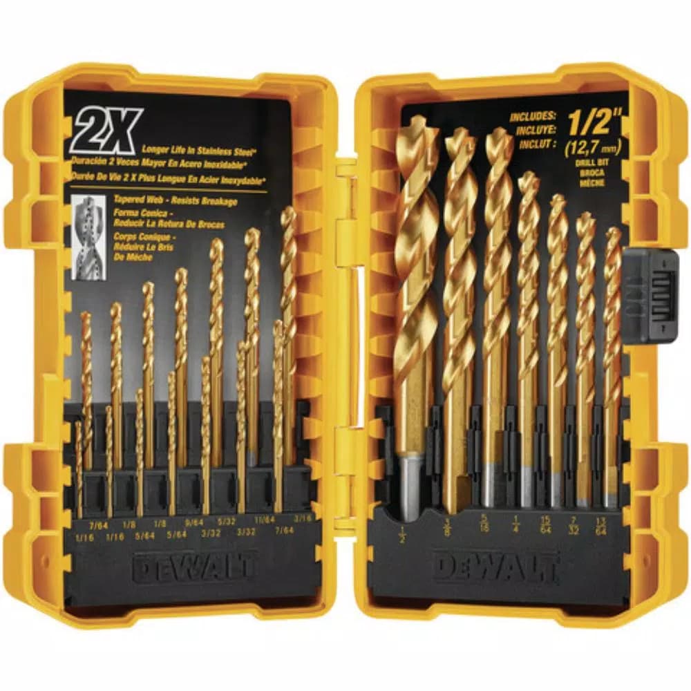 DEWALT 21-Piece Titanium Pilot Point Twist Drill Bit Set