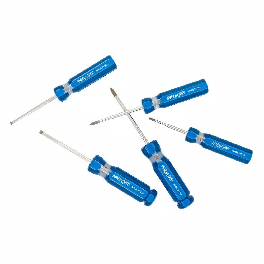 Channellock 5-Piece Precision Screwdriver Set, Phillips and Slotted