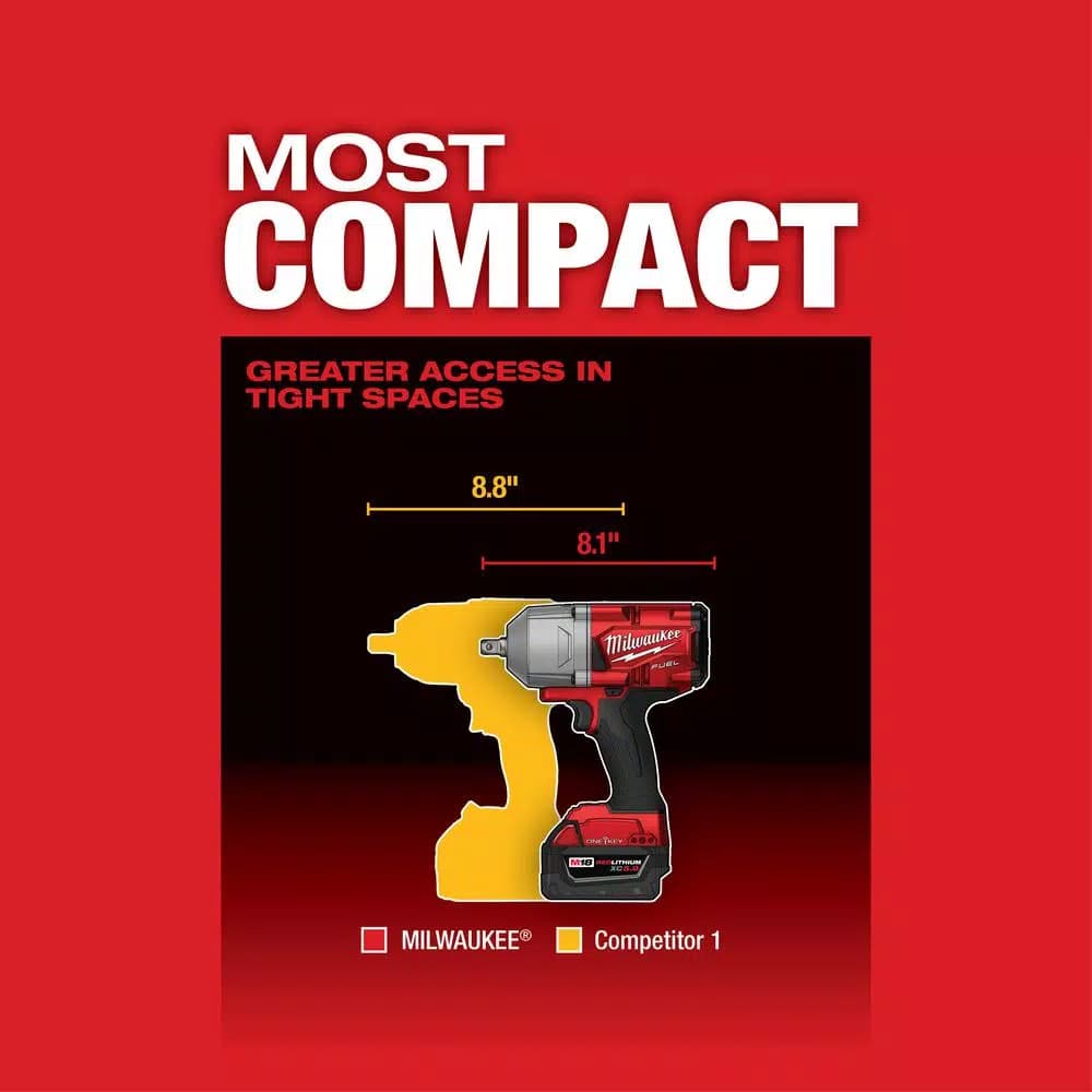 Milwaukee M18 FUEL ONE-KEY 1/2 in. High Torque Impact Wrench Kit with (2) 5.0 Ah Batteries