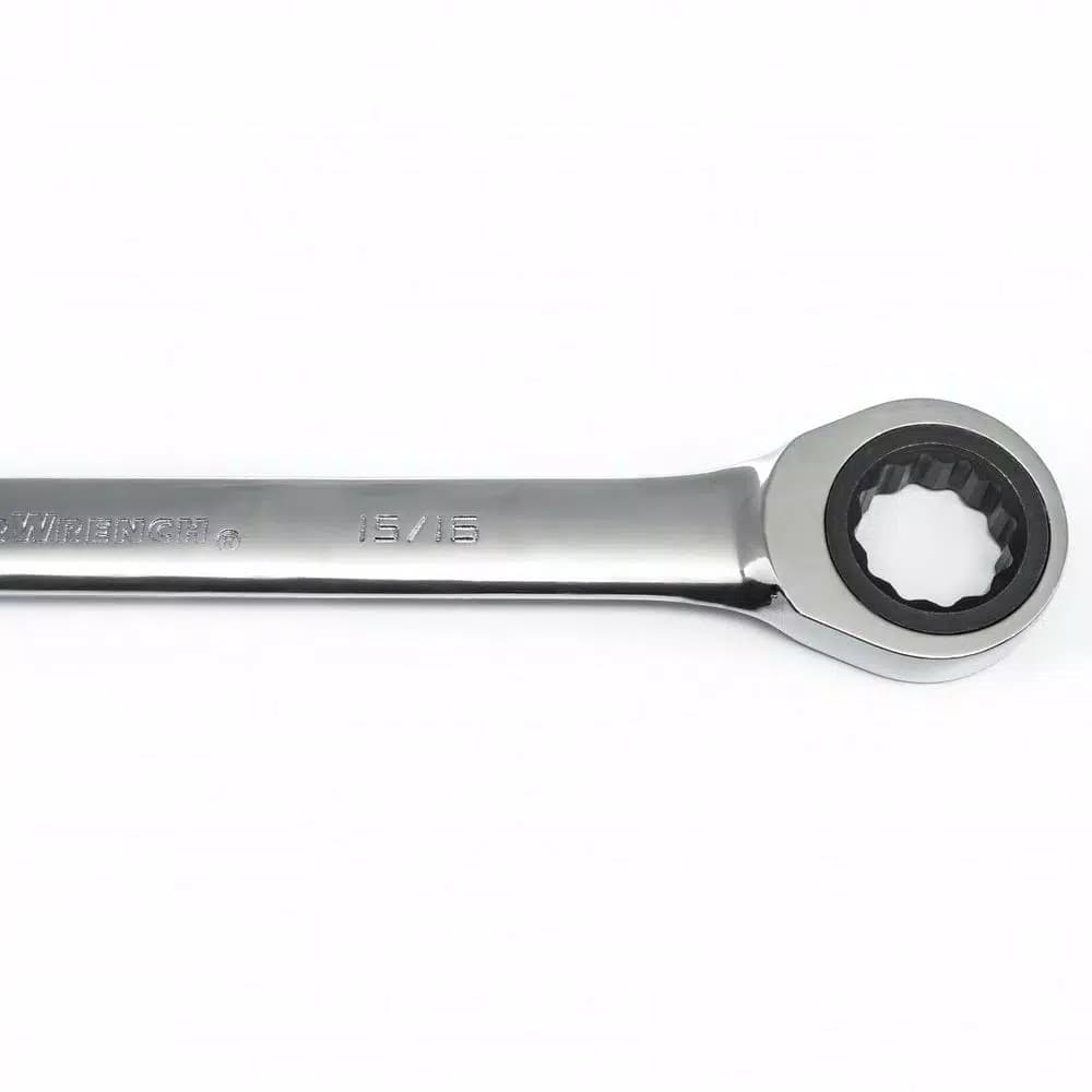 GEARWRENCH 1-1/4 in. 12-Point Ratcheting Combination Wrench, Chrome Finish