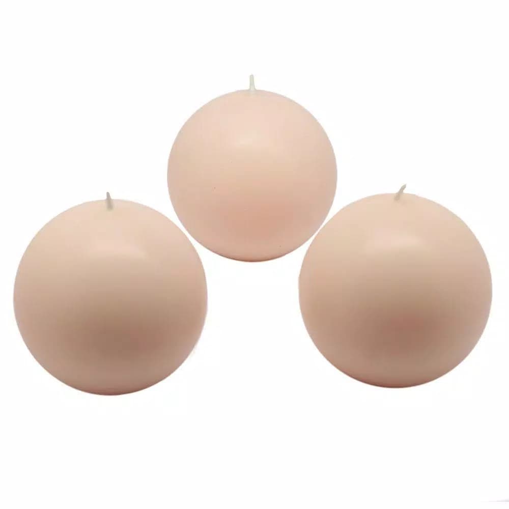 Zest Candle Biedermann and Sons 3 in. Ivory Ball Candles, 6-Pack