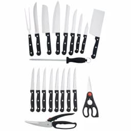 Utica Cutlery Co. 21-Piece Stainless Steel Knife Set with Wooden Storage Block thumbnail 3