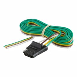 CURT 4-Way Flat Vehicle-Side Connector Socket with 60" Color-Coded Wires thumbnail 1