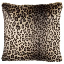 Safavieh Faux Black Leopard Print Throw Pillow, 20x20 Square Accent Pillow with Feather Fill thumbnail 2