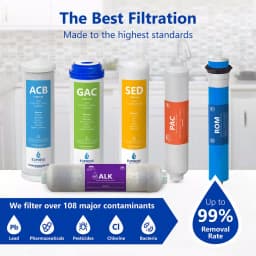 Express Water 6-Month Alkaline Reverse Osmosis Replacement Filter Set - 6 Filters with 100 GPD RO Membrane thumbnail 2