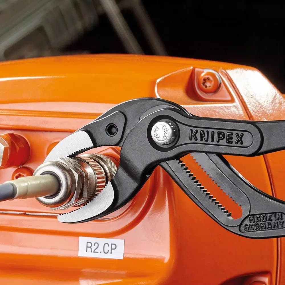 KNIPEX Pipe Gripping Pliers with Serrated Jaws and 25 Adjustment Positions
