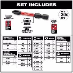 Milwaukee SHOCKWAVE 55-Piece Impact Duty Driver Bit Set thumbnail 2