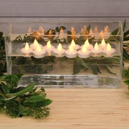 LUMABASE Amber Floating LED Tea Light Candles, Waterproof Battery Operated, 1.25 x 1.25 in, 12-Count thumbnail 3