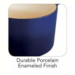 Tramontina 2.5 Qt. Enameled Cast Iron Sauce Pan with Lid, Gradated Cobalt Blue thumbnail 4