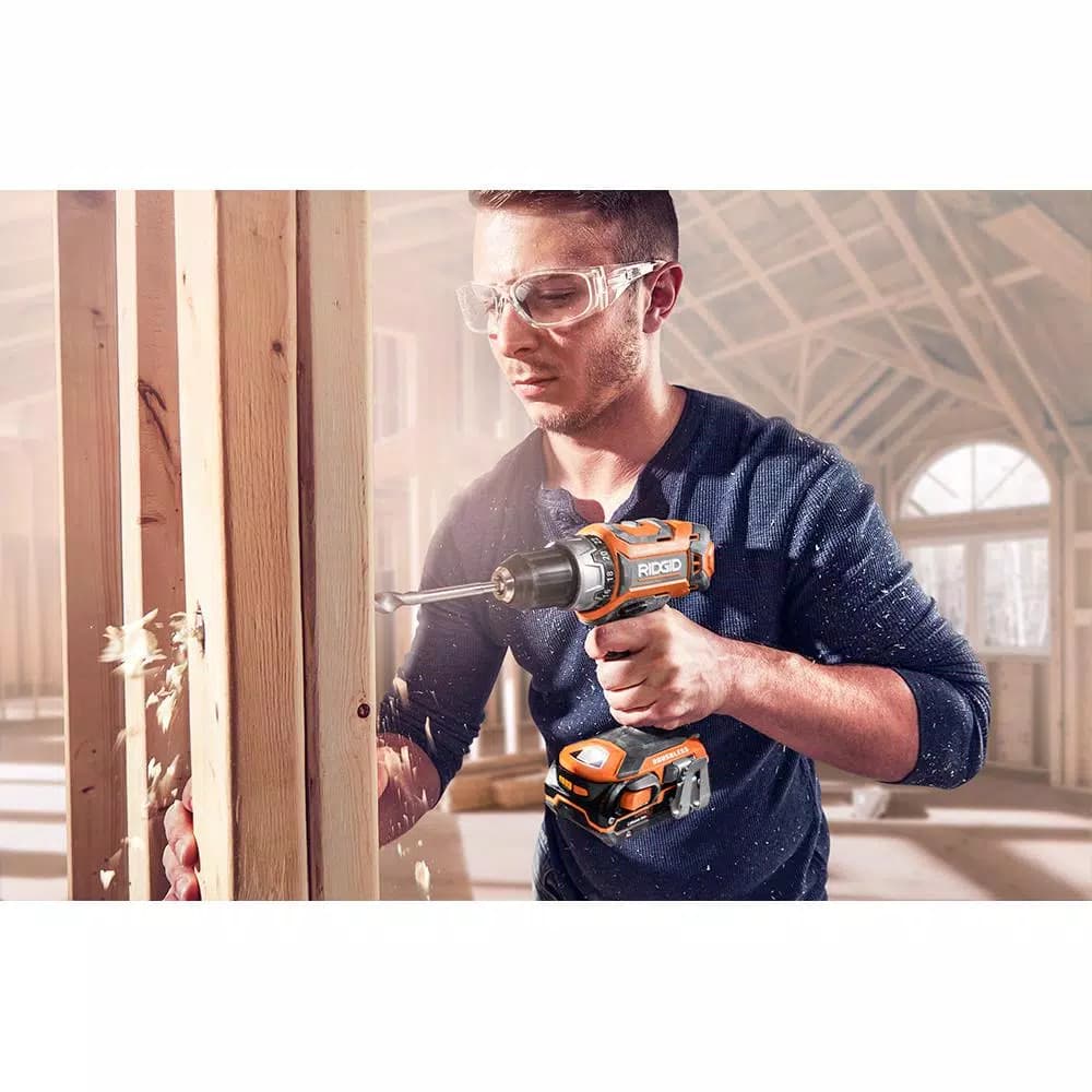 RIDGID 18V Brushless Cordless Drill/Driver and Impact Driver Combo Kit with (2) 1.5 Ah Batteries and Charger