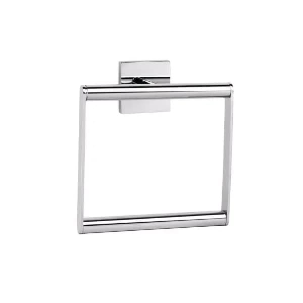 Croydex Flexi-Fix Chester Chrome Towel Ring - Universal Wall Mount Hand Towel Holder