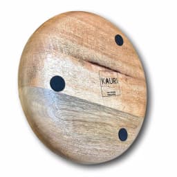 Kauri Design Large Mango Wood Fruit Bowl - Olive Green & Rustic Wood Decorative Serving Bowl thumbnail 3