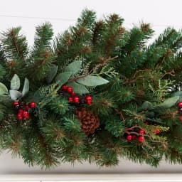 Home Accents Holiday Woodmoore 17 ft. Artificial Christmas Garland with Poinsettias, Berries, and Pinecones thumbnail 4