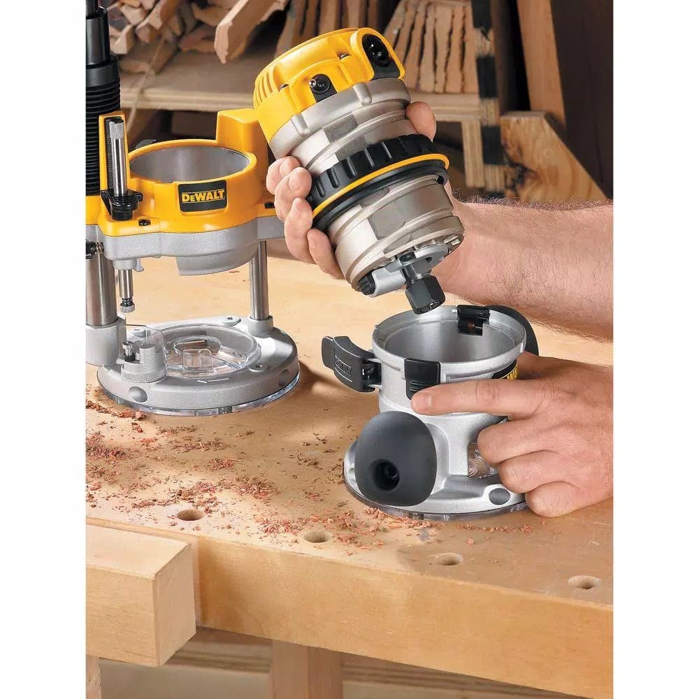 DEWALT 2-1/4 HP 12 Amp Electronic Variable Speed Fixed Base Router with Soft Start