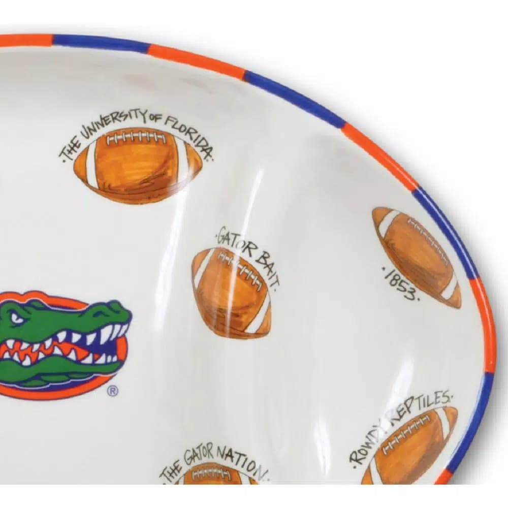 Magnolia Lane Florida Ceramic Football Tailgating Platter - Officially Licensed NCAA Collegiate Serving Tray
