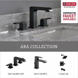 Delta Ara 24 in. Single Towel Bar, Matte Black thumbnail 4