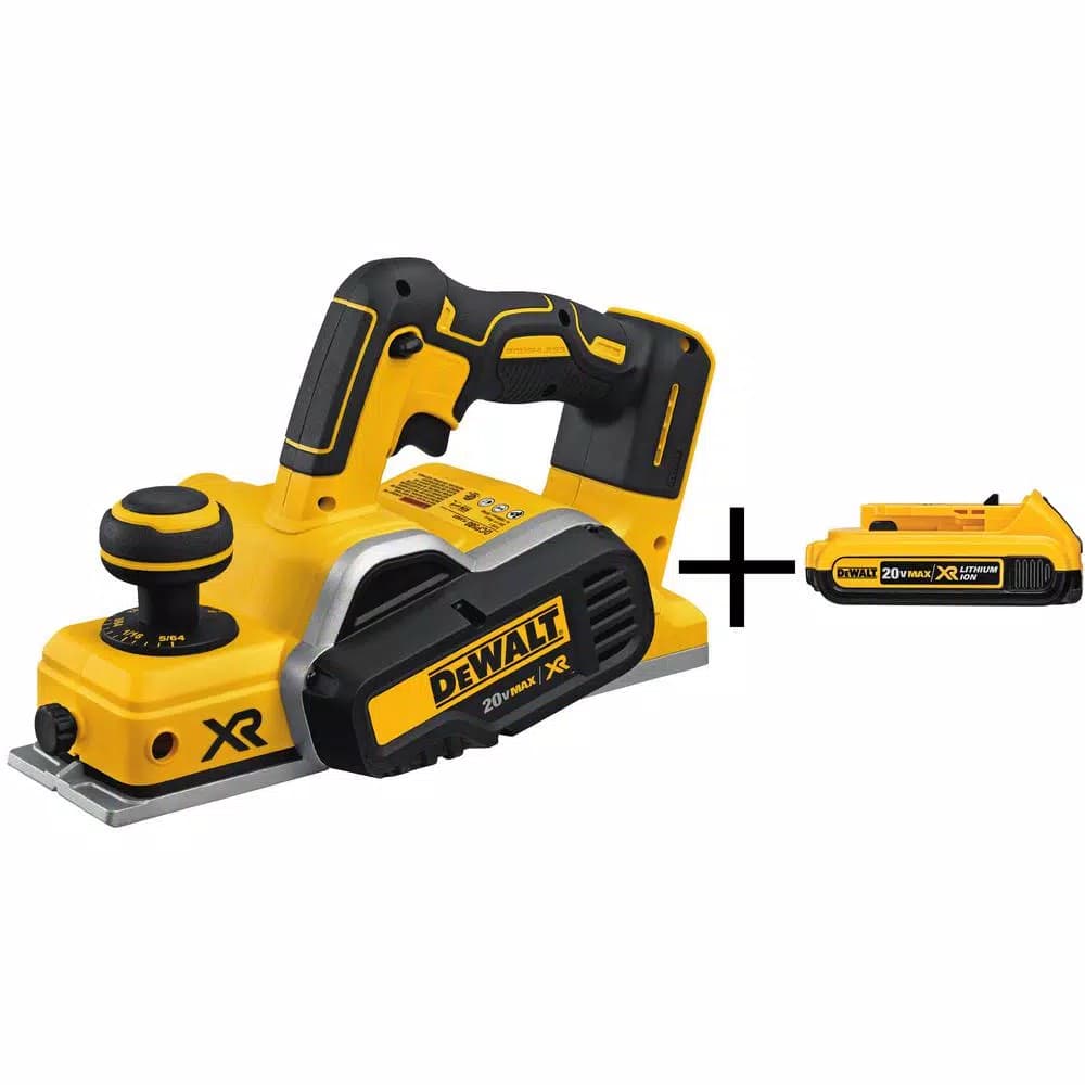 DEWALT 20V MAX XR Cordless Brushless 3-1/4 in. Planer with (1) 2.0 Ah Battery